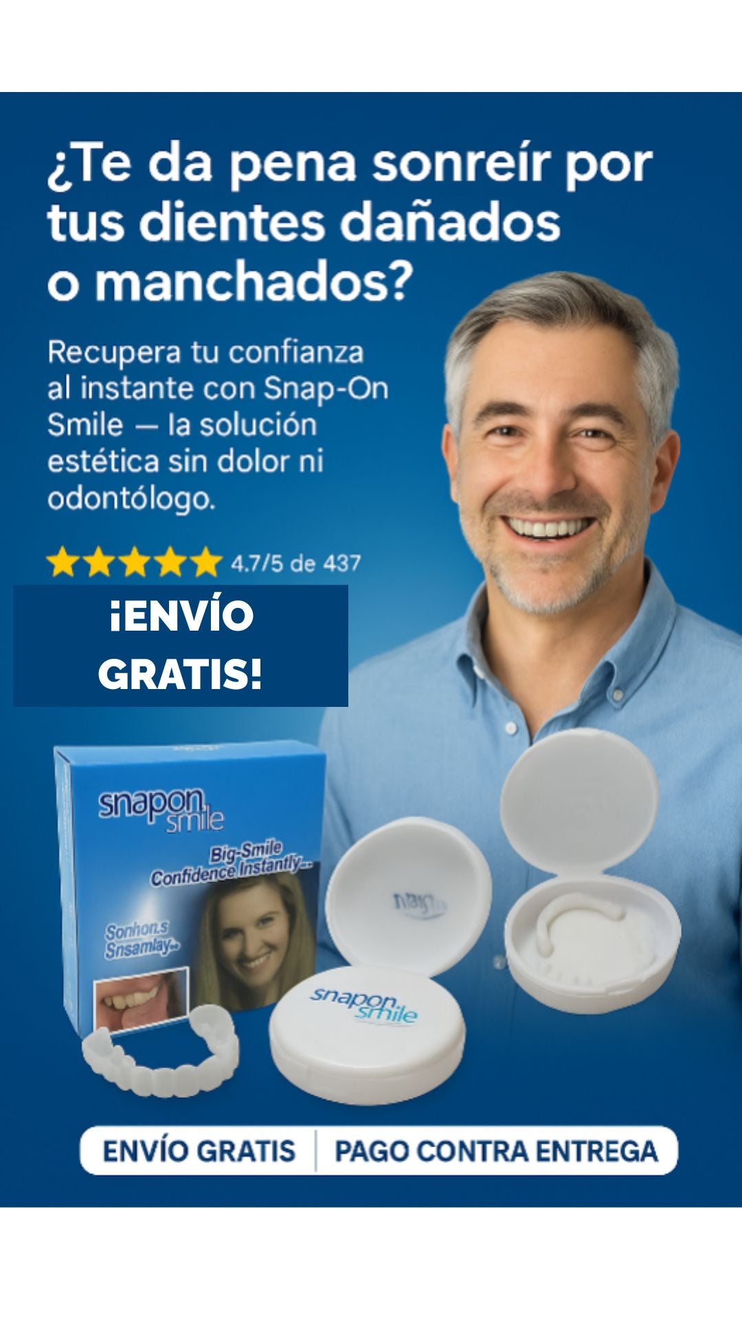 Juego de Carillas Snapon Smile - Confianza asegurada.