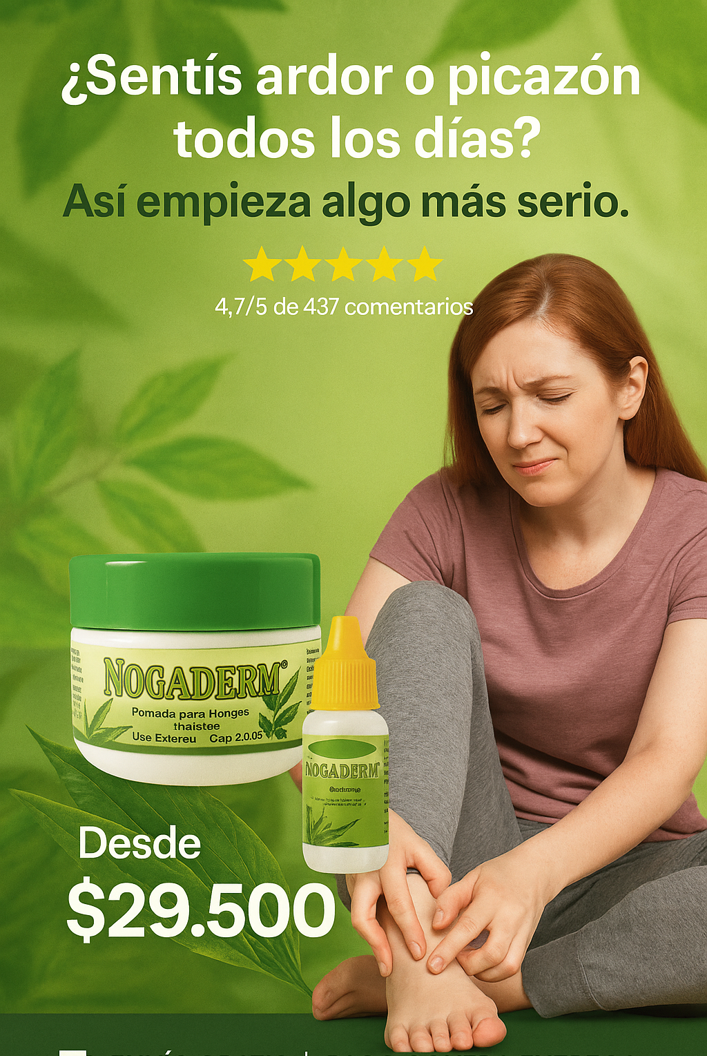 Combo Nogaderm - Crema + Gotas De Regalo - Chau Hongos