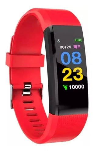 Smartband Noga Band NG-SB01 con correa color rojo y caja color negro