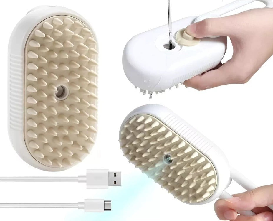 Cepillo a Vapor Masajeador Recargable | No mas pelaje suelto