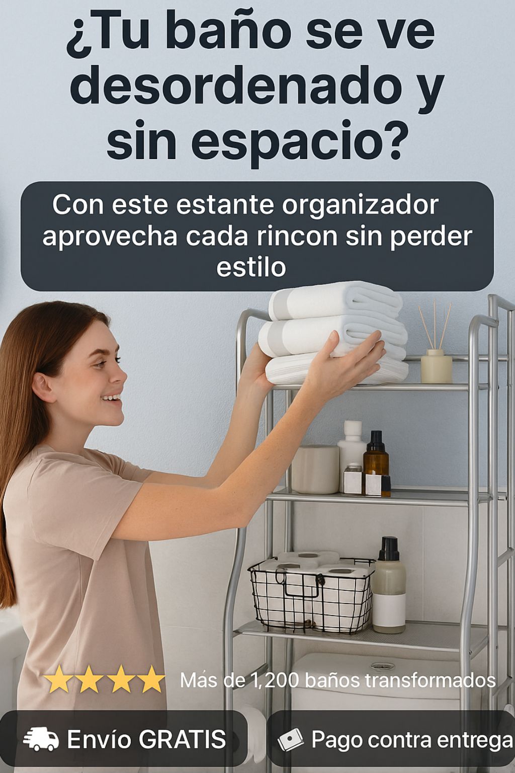 SmartSpace Rack™ – Estante Organizador de Baño