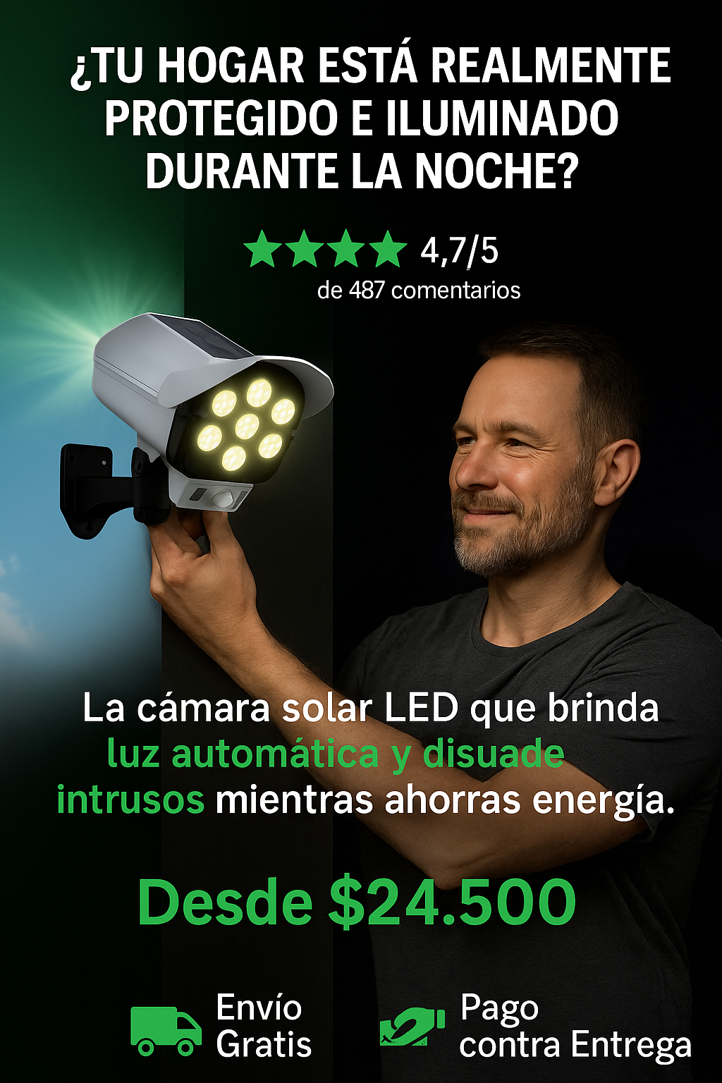 LuzGuard Solar™ – refleja protección + energía solar.